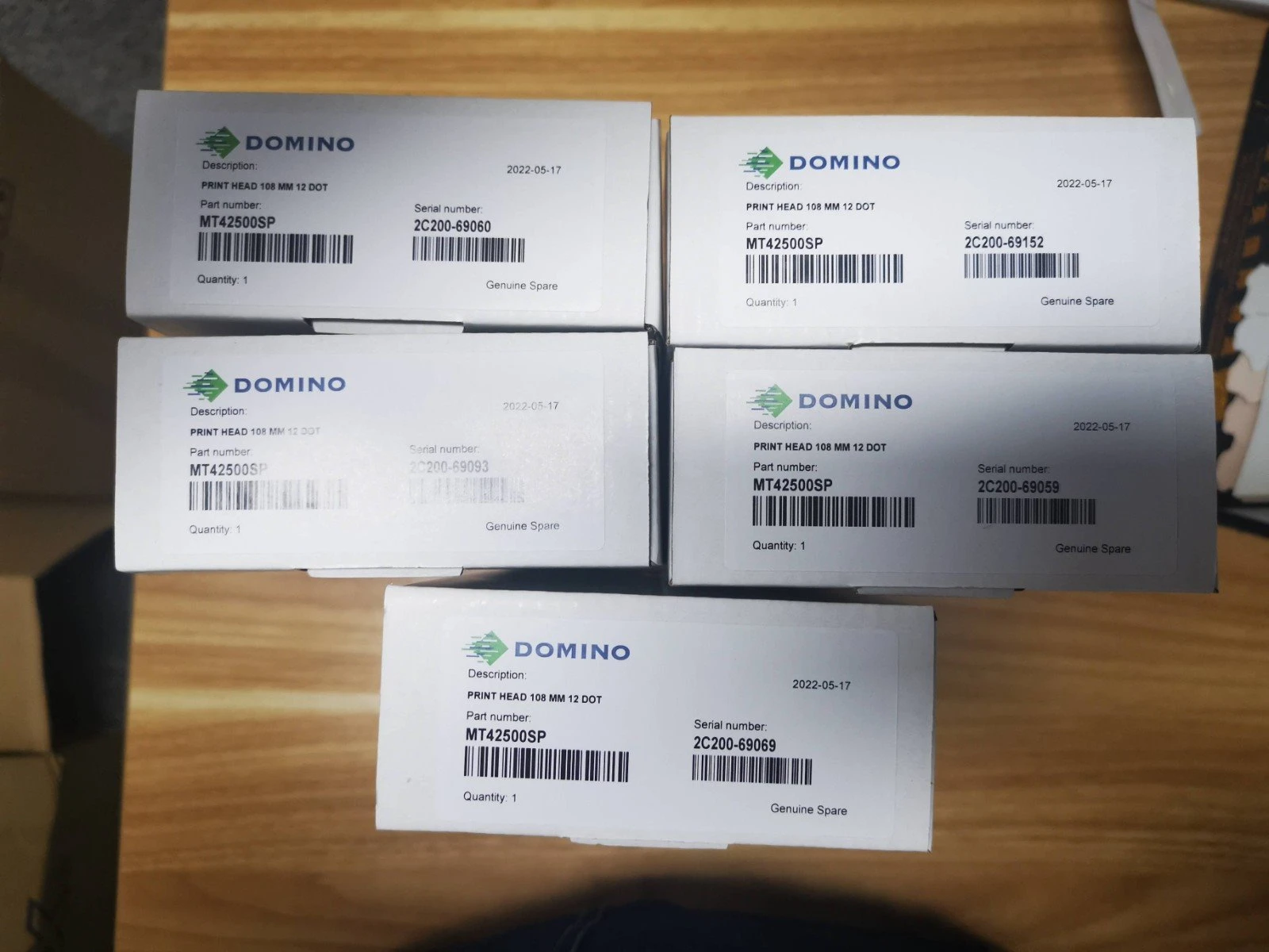 Domino printhead packaging